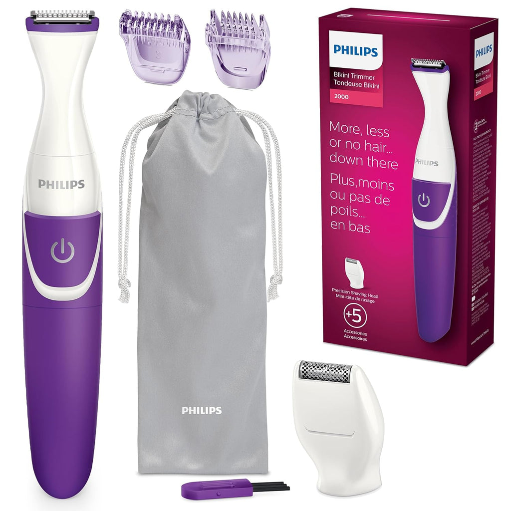 Rasuradora Inalámbrica Philips Bikinigenie White Y Purple