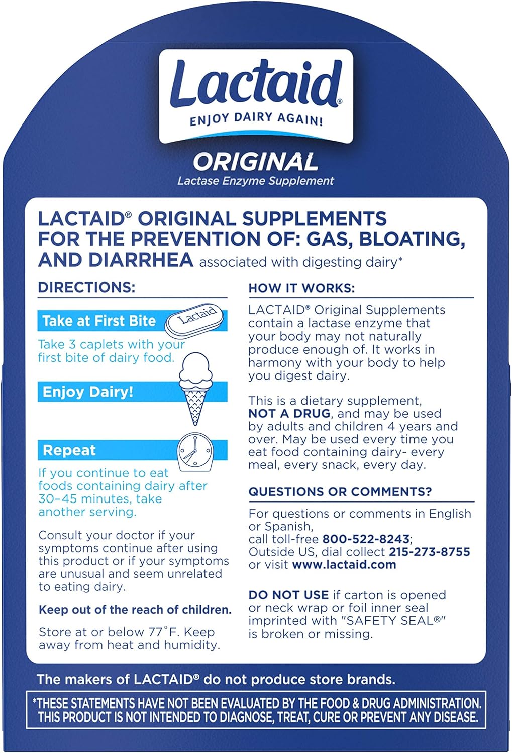 Lactaid Original Strength X120